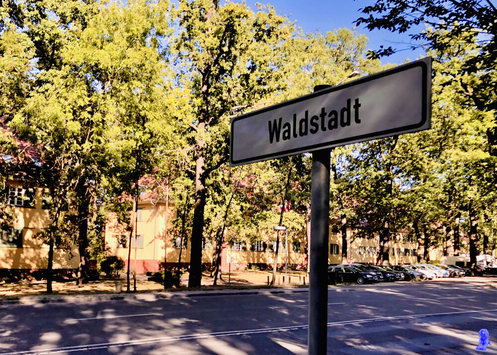 Straßenschild Potsdam Waldstadt an gro0er Straße
